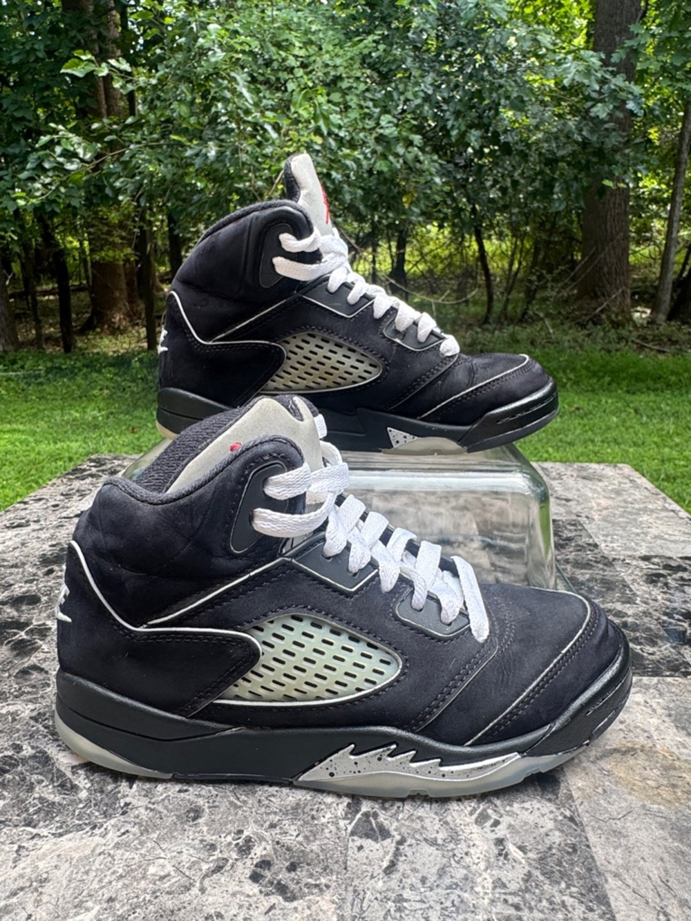 Nike Air Jordan 5 Retro OG Black Metallic Reimagined PS HF3978-001 Size 1Y